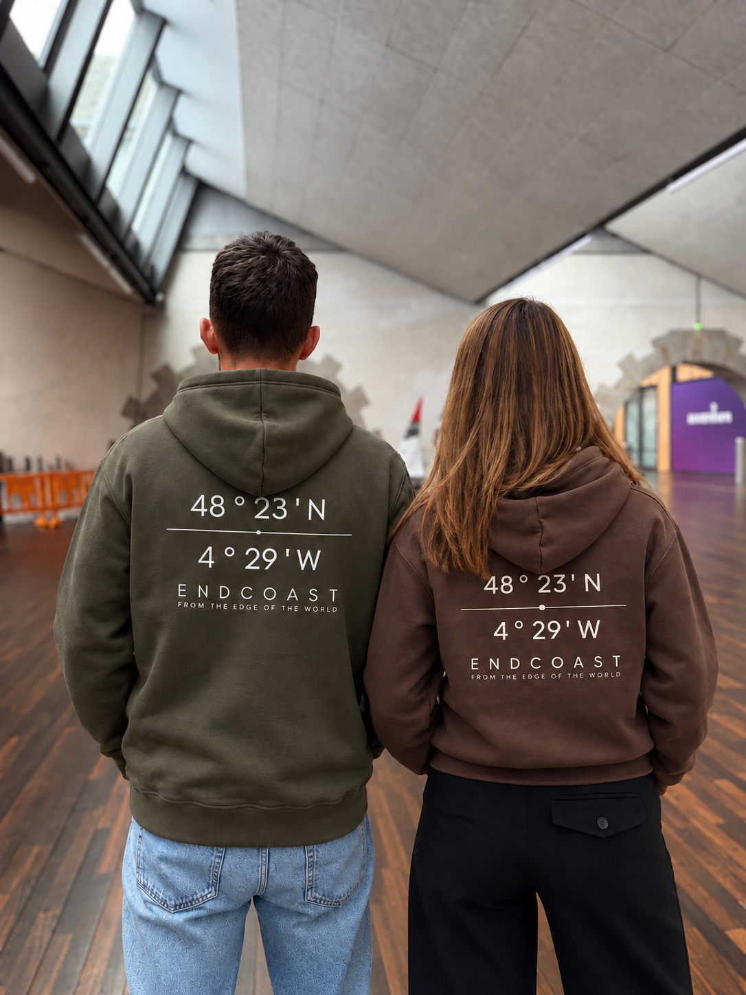 Sweat capuche 48°23' khaki