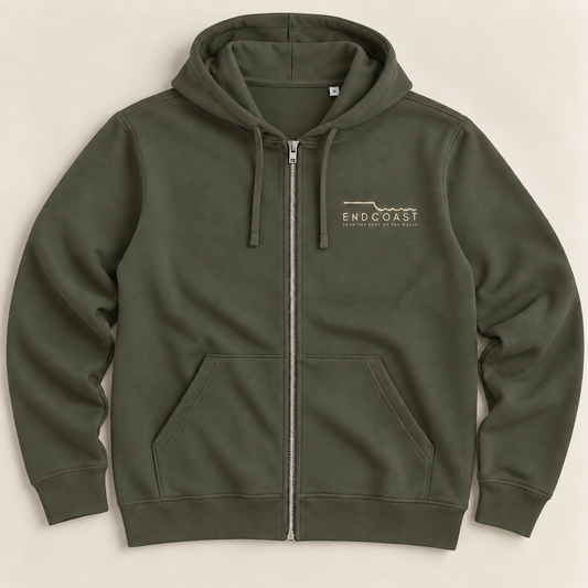Sweat capuche zippé Vingt9 Khaki