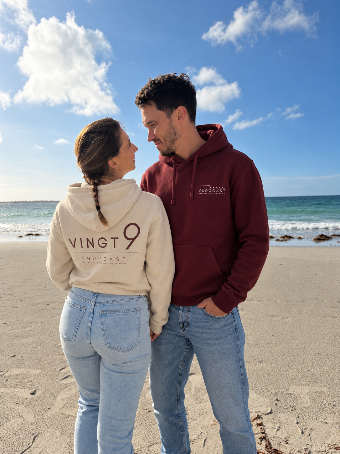 Sweat capuche Vingt9 Burgundy