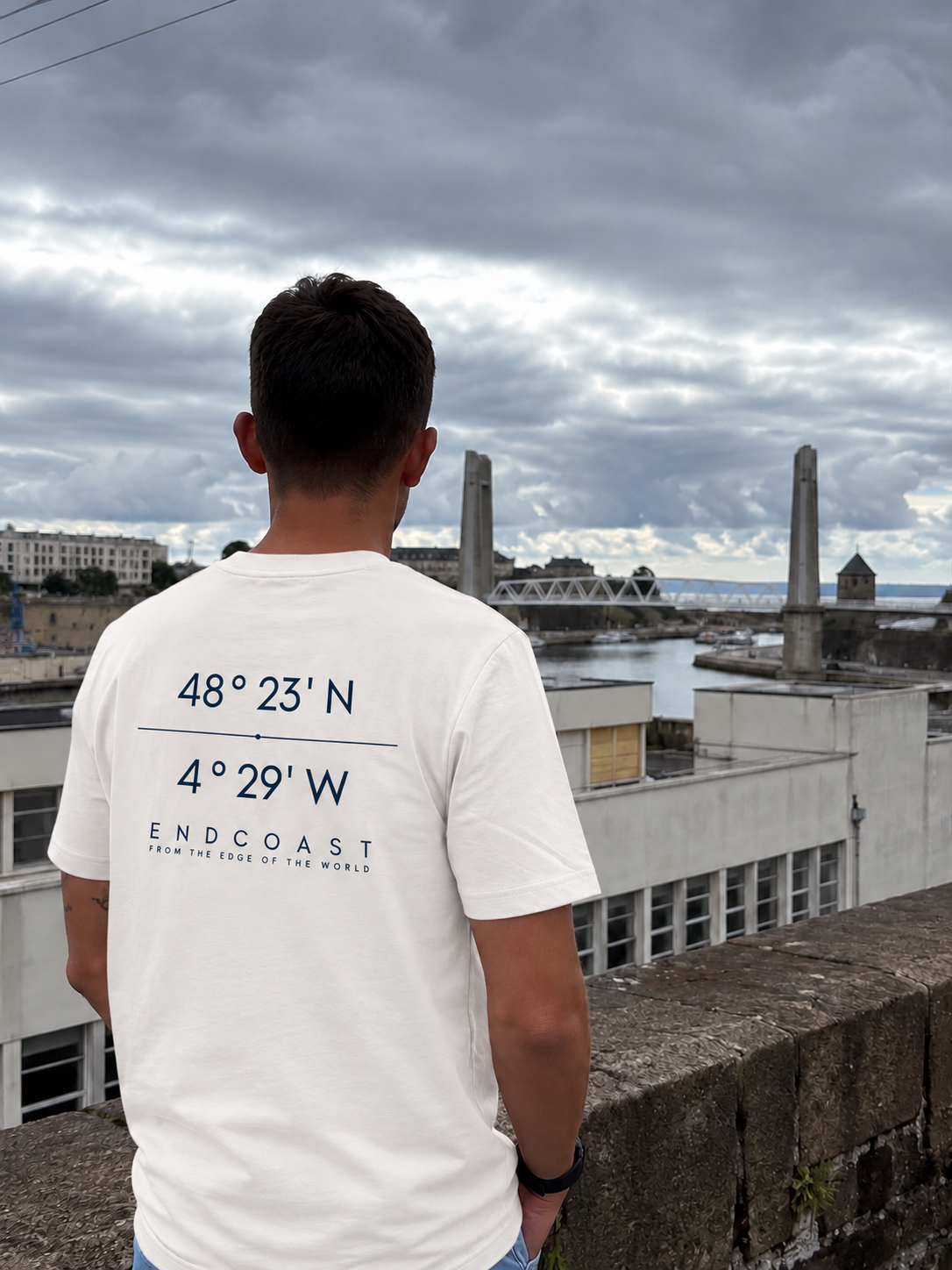 T-shirt 48°23' Blanc cassé