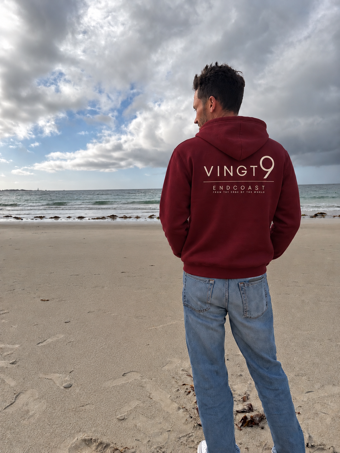 Sweat capuche Vingt9 Burgundy