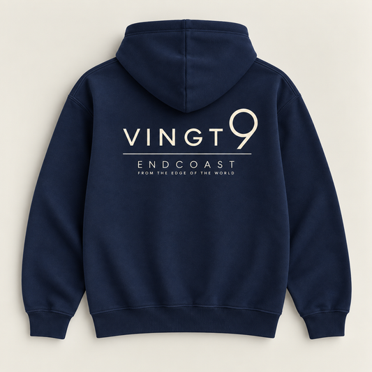 Sweat capuche zippé Vingt9 Navy