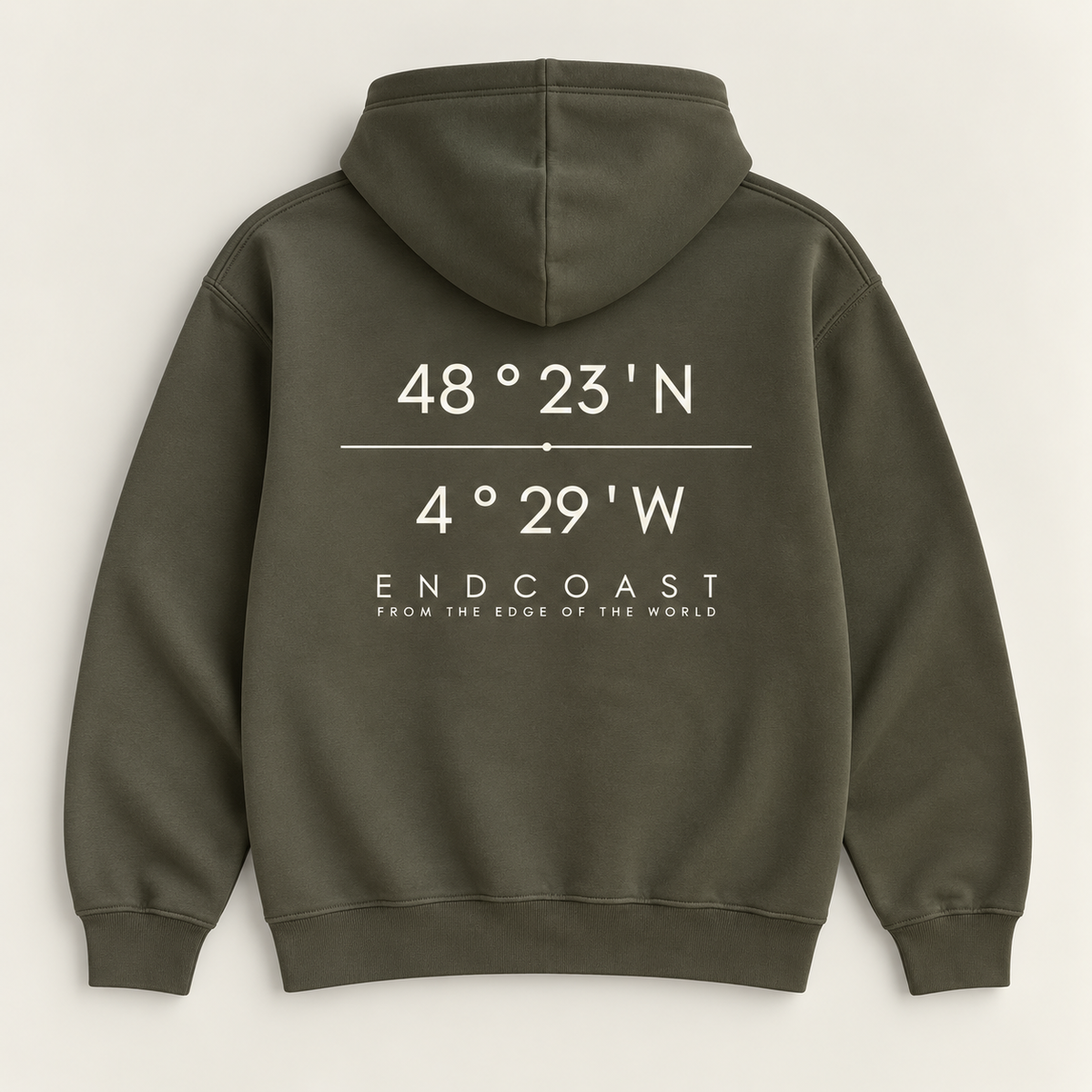 Sweat capuche 48°23' khaki