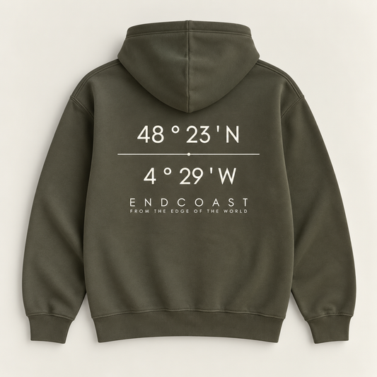 Sweat capuche 48°23' khaki